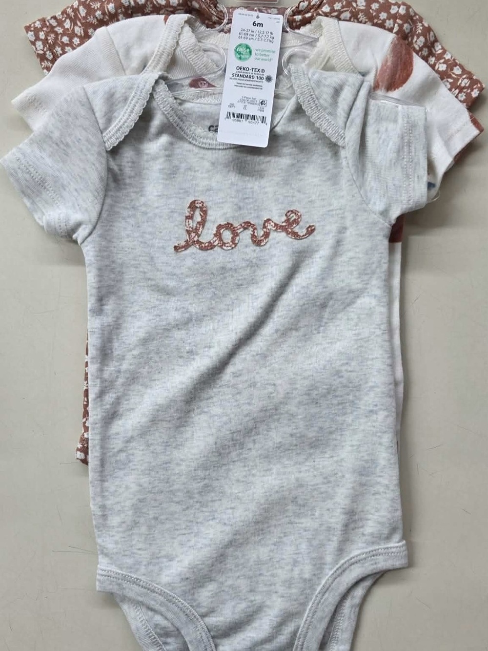 Carter’s Short-Sleeve Baby Bodysuit Trio with Fall Theme